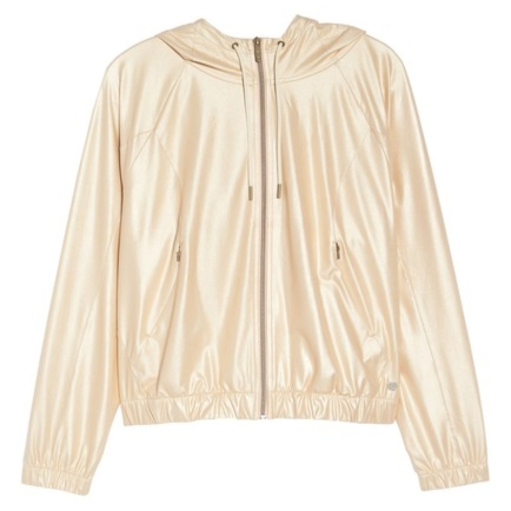 ZELLA Metallic Oro Style Game Shine Hooded Jacket